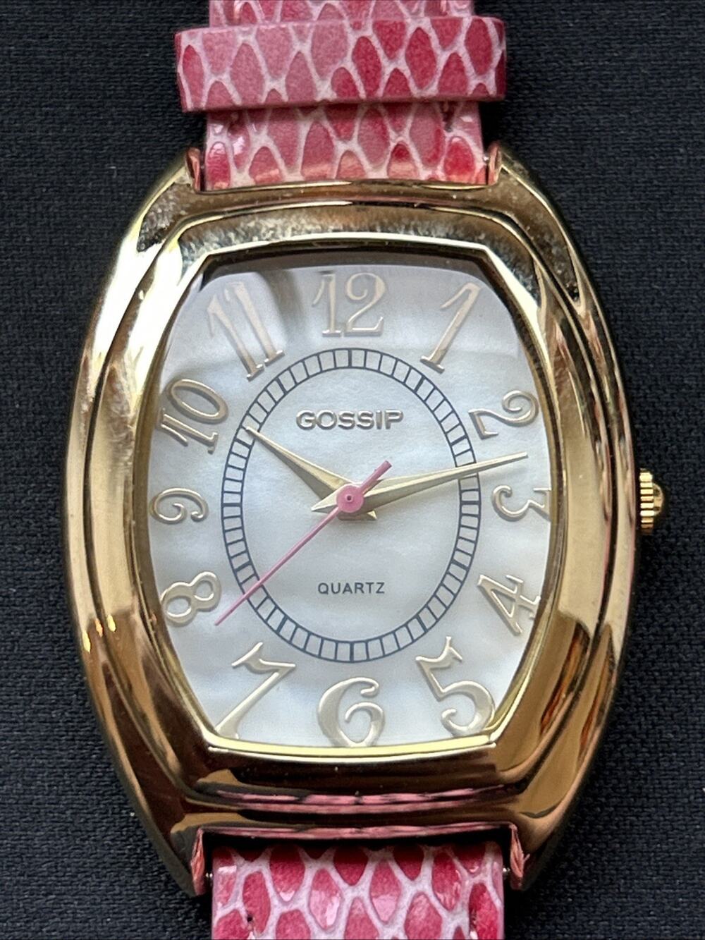 Gossip Gold Tone Pink Band Women’s Quartz Watch